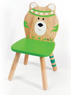 Ξύλινη Παιδική Καρέκλα «Αρκουδάκι» από τη σειρά 'Indianimals' Παιδικών Επίπλων, της εταιρίας Svoora.