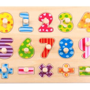 Tooky Toy - Ξύλινα σφηνώματα αριθμοί και σύμβολα