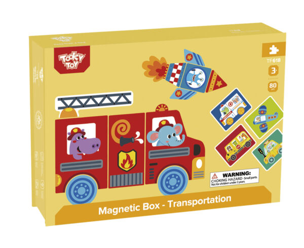 Tooky Toy - Μαγνητικό κουτί "Μέσα μεταφοράς"