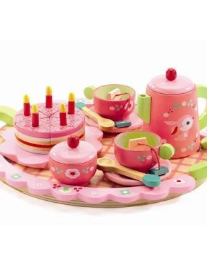 Djeco - Δίσκος με τούρτα γενεθλίων "Ροζ λαγουδάκι"