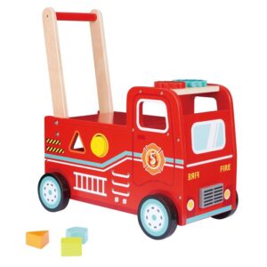 Lelin Toys - Ξύλινη περπατούρα πυροσβεστική