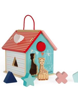 Janod - Ξύλινο σπίτι με σχήματα "Sophie la giraffe"