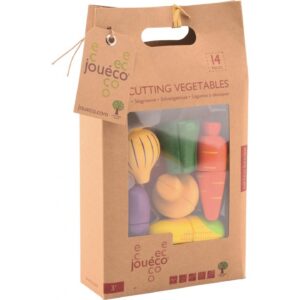 Joueco - Ξύλινα λαχανικά με μαχαιράκι και δίσκο κοπής