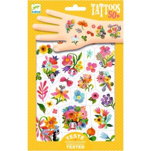 Djeco - Παιδικά τατουάζ "Λουλούδια"
