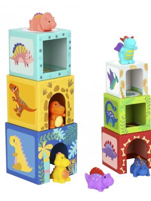 Tooky Toy - Κύβοι στοίβαξης "Δεινόσαυροι"