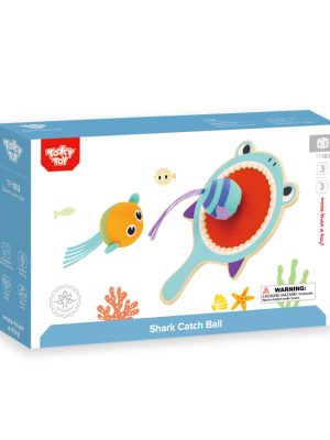 Tooky Toy - Ξύλινη ρακέτα χρατς "Καρχαρίας"