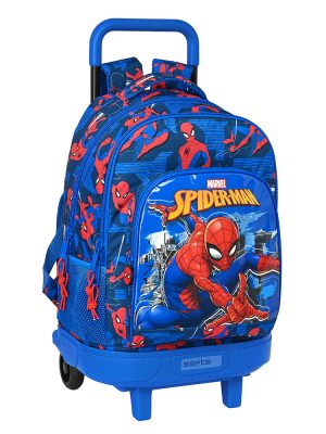 Safta - Τσάντα πλάτης Δημοτικού με trolley "Spiderman"