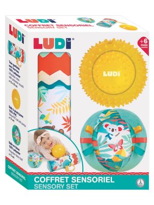 Ludi - Σετ παιχνίδια αφύπνισης αισθήσεων "Κύλινδρος - Μπάλες"