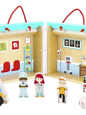 Tooky Toy - Ξύλινο βαλιτσάκι "Νοσοκομείο"