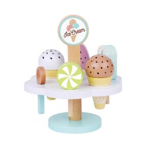 Tooky Toy - Ξύλινο σετ παγωτών με σταντ