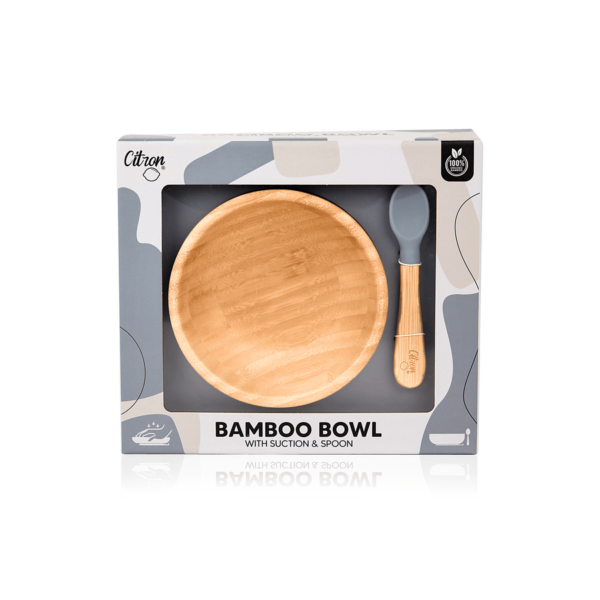 Citron - Bamboo bowl με βεντούζα και κουτάλι "Dusty Blue"