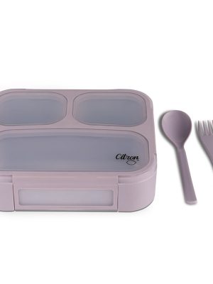 Citron - Lunchbox με κουτάλι και πιρούνι "Purple"