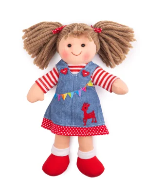 Bigjigs - Πάνινη κούκλα "Hattie" 28cm