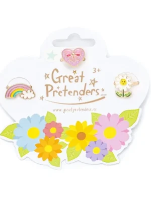 Great Pretenders - Σετ δαχτυλίδια "Λουλούδι"