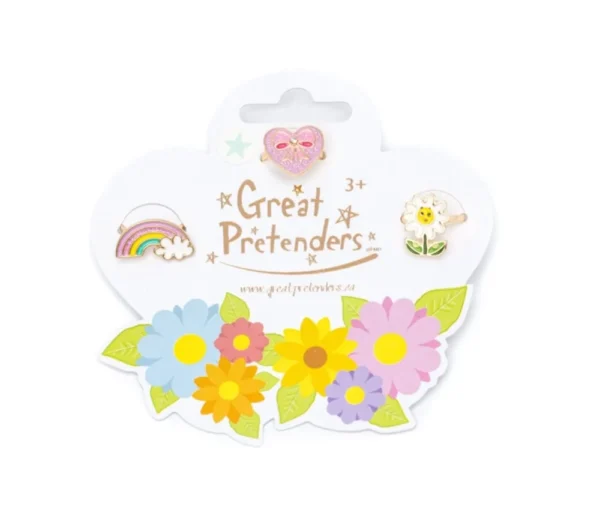 Great Pretenders - Σετ δαχτυλίδια "Λουλούδι"